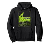 Peak Perspectives Wolf on Rock Vintage Design Pullover Hoodie
