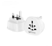 Peak Power World to UK Plug Adapter - Universal Plug Converter with 10A Safety Fuse - Accepts US, EU, Australia & China Plugs - UK Safety Standards - 1 Pack (4)