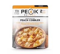 Peak Refuel Peach Cobbler Real Ingredients Ready in Minutes Just Add Water Freeze Dried Backpacking & Camping Food 2 Servings Ideal MRE Survival Meal or Dessert