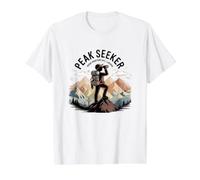 Peak Seeker Adventure Outdoor Mountain Explorer Hiking Value Graphic T-Shirt, Men, White, S