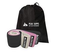 Peak Supps Fabric Resistance Bands - Anti Slip | Hip Circle Loop | Glute | Legs (Grey - Moderate Resistance)