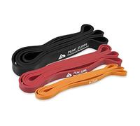 Peak Supps Resistance Bands Multi Listing - Exercise Loop | Strength Training | Bodybuilding | Yoga | Pull Ups (Full Set - (Orange, Red, Black))