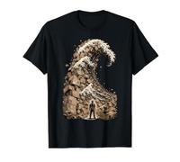 Peak Swagazon Associate Great Wave Off Kanagawa Boxes Parody Value Graphic T-Shirt, Men, Black, XL