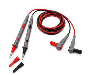 Peak Tech 1 Pair Flexible Multimeter Test Leads 120cm, Safety - Test Kit Cable, 1000V AC / DC, 10A, Cat III / IV, 1, TKS Pack of 4