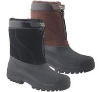 PEAK VALLEY Ladies Snow Winter Yard Waterproof Stable Zip Womens Horse Riding Walking Ski Outdoor Wellington Thermal Mucker Boots (BLACK, UK Footwear Size System, Adult, Women, Numeric, Medium, 5)