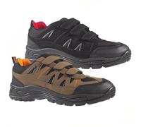 PEAK VALLEY MENS HIKING BOOTS WALKING ANKLE TRIPLE TOUCH CLOSE CASUAL TRAIL TREKKING TRAINERS SHOES (KHAKI ORANGE, UK Footwear Size System, Adult, Men, Numeric, Medium, 9)