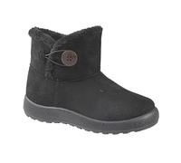 PEAK VALLEY Womens Ladies Lightweight Fur Lined Thermal Warm Casual Comfort Winter Zip Up Snug Fashion Ankle Boots Size (BLACK, UK Footwear Size System, Adult, Women, Numeric, Medium, 7)