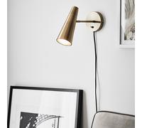 Peak Wall Light with Plug- Antique Gold