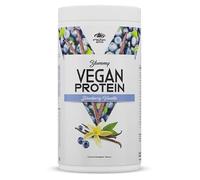 PEAK Yummy Vegan Protein - 450g Flavour Blueberry Vanilla I 15 Servings I Protein Sources: Pumpkin, Fava Bean, Pea, Almond, Hemp I GMO-Free I Gluten-Free