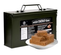 PEAK4RATION High Energy Bar | Emergency Ration Biscuits - Caramel Cinnamon 13728kcal 3kg(12x250g Metal Box) | Long Shelf-Life Compressed Biscuits 12 Days Supply(250g/Day) Compact MRE Food Ration Bar