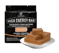 PEAK4RATION High Energy Bar | Long Shelf-Life Compressed Biscuits - Caramel Cinnamon | 250g Single Bag | Outdoor & Emergency Ration Bar Preparedness MRE Food | Compact Survival Ration Bar