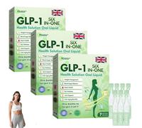 PEAKA GLP-1 Six-in-One Health Solution Oral Liquid, Advanced GLP-1 Oral Liquid, Multi-Action GLP1 Drops, Natural Herbal Peaka GLP1 Six in One Oral Solution is Suitable for All Men and Women (3 Pack)