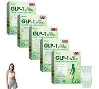 PEAKA GLP-1 Six-in-One Health Solution Oral Liquid, Advanced GLP-1 Oral Liquid, Multi-Action GLP1 Drops, Natural Herbal Peaka GLP1 Six in One Oral Solution is Suitable for All Men and Women (4 Pack)