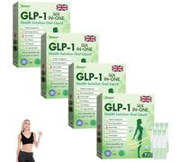 PEAKA GLP-1 SIX-in-ONE Health Solution Oral Liquid, Advanced GLP-1 Oral Liquid, Natural GLP1 Drops, GLP -1 Six in One Oral Solution, for Men & Women (4 BOX)