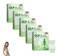 PEAKA GLP-1 Six-in-One Health Solution Oral Liquid, Advanced GLP-1 Oral Liquid, PEAKA GLP-1 Six-in-One Oral Solution, Natural Plant Extract, for Men & Women (5 Box)