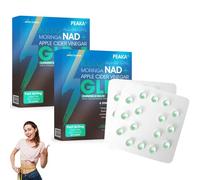 PEAKA GLP-1 Ultra Concentrated Liquid Pearls, Advanced GLP-1 Capsules, PEAKA GLP-1 Peptide Complex Serum, NAD+ Pearls Serum, Natural Ingredients, for All Body Types (2 BOX)