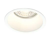 Peake Anti Glare Dimmable Low Profile Recessed Downlight GU10 Spotlight in a Gloss White Finish