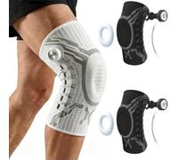 Peakflex Knee Sleeve - Peakflex Knee Compression Sleeve, 2 pcs，Black：L