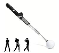 PEAKGEAR Golf Swing Trainer with Rhythm Click Sound, Retractable Training Aid for Right Handed Golfers, Ideal for Indoor Practice, Strength & Tempo Training for Chipping and Hitting