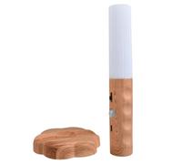 PEAKGEAR USB Rechargeable Wall Light,Magnetic Night Light Cordless Motion Sensor Night Light,Wall Mounted Torch Lights for Bedroom,Hallway, Stairway,Children Room and More(White Ash Wood 1PC)