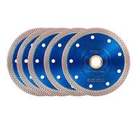 PEAKIT Fast Diamond Saw Blade 4.5 Inch 5 Pack Tile Grinder Blade for Ceramics Porcelain Granite Marble Dry Wet Tile Cutter