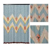 Peakjune Hanging Bamboo Beaded Curtains,Rstring Bead Curtain For Doorways,Uniform Particles,Good Isolation Effect,Room Dividers,Door Curtains,60 Roots,90x110cm
