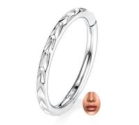 PEAKLINK 16G Conch Piercing Jewelry Silver Arrow Nose Hoop Ring Helix Earring Septum Ring 12mm Hinged Segment Seamless Clicker Ring Surgical Steel Cartilage Rook Daith Lip Tragus Piercing
