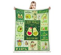 Peakman Avocado Blanket - Avocado Gifts for Women & Men, Soft Cozy Fruit Throw for Sofa, Couch, Bedroom - Christmas Decor - 50"x 60"