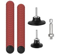 PEAKNOCK 50Pcs 2 & 3 Inch 36 Grit Quick Change Disc, Grinding Disc with Pad | Aluminum Oxide, Twist-Lock Backing Pads & Hex Arbor Included. For Heavy Stock Removal on Wood, Metal, Paint. For Pros & DIY.