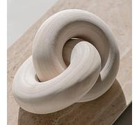 Peakoly Wood Knot Decor Natural - Coffee Table Decor, Small Shelf Decor Accents, Bookshelf Decor, Mantle Decor, Entry Table Decor, Decorative Objects for Modern Home Living Room, Desk Decor for Office