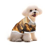 Peaks Above Clouds Print Pet Clothes - Cotton T-Shirts Soft Breathable Pet Apparel for Small,Medium and Large Dogs and Cats