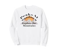 Peaks At Sundown Explore The Mountains Nature Adventure Sweatshirt