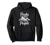 Peaks Before People Funny Hiking Pullover Hoodie