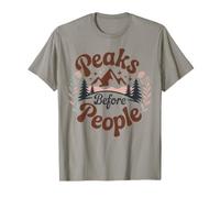 Peaks Before People Funny Hiking T-Shirt