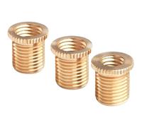 PEAKTREND 3PCS Shift Knob Thread Adapters Universal M8 X 1.25, M10 X 1.25, M10 X 1.5 (to M12 X 1.25) Thread Gear Shifter Knob Screw for 5 6 Speed Manual Automatic Vehicle Gold