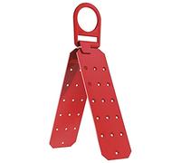 Peakworks OSHA/ANSI Compliant, Reusable, Temporary Steel Roof Anchor Bracket, Red, V8229100