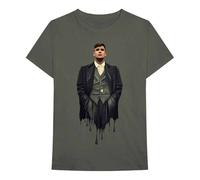 Peaky Blinders Dripping Tommy Logo T Shirt In Green Green