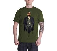 Peaky Blinders Dripping Tommy Logo T Shirt In Green Green XL