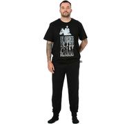 Peaky Blinders Mens Black By Order Of The Peaky Blinders Text Short Sleeve Long Leg Pyjama Set - Small