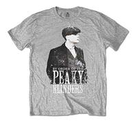 Peaky Blinders Men's Tee Character T-Shirt, Grey (Grey Grey), Small (Size:Small)