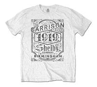 Peaky Blinders Men's Tee: Garrison Pub T-Shirt, White (White White), Large (Size:Large)