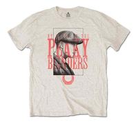 Peaky Blinders Men's Tee: Red Logo Tommy T-Shirt, Beige (Neutral Neutral), XX (Size:XX-Large)