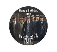 PEAKY BLINDERS PERSONALISED EDIBLE BIRTHDAY CAKE TOPPER 7.5" ROUND