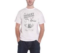 Peaky Blinders Shelby Brothers Circle Faces T-Shirt in White | Size: Small Peaky Blinders White S
