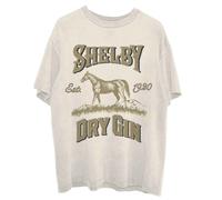 Peaky Blinders T Shirt Shelby Dry Gin Logo Official Mens Natural XL