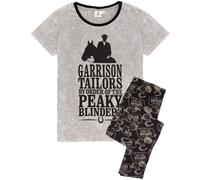Peaky Blinders Women's Short Sleeve Long Leg Pyjama Set | Grey | Size: Small Peaky Blinders Grey S