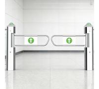 pealiritansemen Automatic Radar Swing Gate - Adjustable Swing Arm Speed, Supermarket Entrance Barrier, Hands-Free Entry Turnstile, with Voice Announcement, for Library/Malls/Metro Stations A