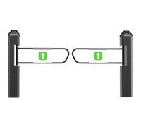 pealiritansemen Automatic Self-Open Swing Gate Barrier, Adjustable Detection Range & Speed, One-Way Rebound Entrance Door, Radar Sensor Turnstile, for Supermarket/Library/Malls, 2 * 1.1 m (L*W) A
