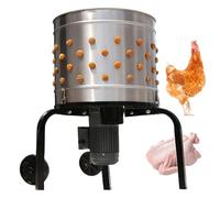 pealiritansemen Chicken Plucker | Stainless Steel Material + Rubber Plucking Rods, Automatic Poultry Feather Remover, 400 W Copper Motor & 20-Inch Drum, for Farm/Food Processing Plant/Slaughterhouse