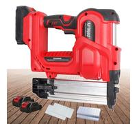 pealiritansemen Cordless Brad Nailer, Electric Handheld Nailers & Staplers, Support Single Shot/Continuous Shot, With Auxiliary Lighting, Woodworking Nailing Machine For Home/Photo Frame/Roof Red